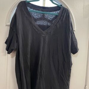Aerie Black Textured Top
